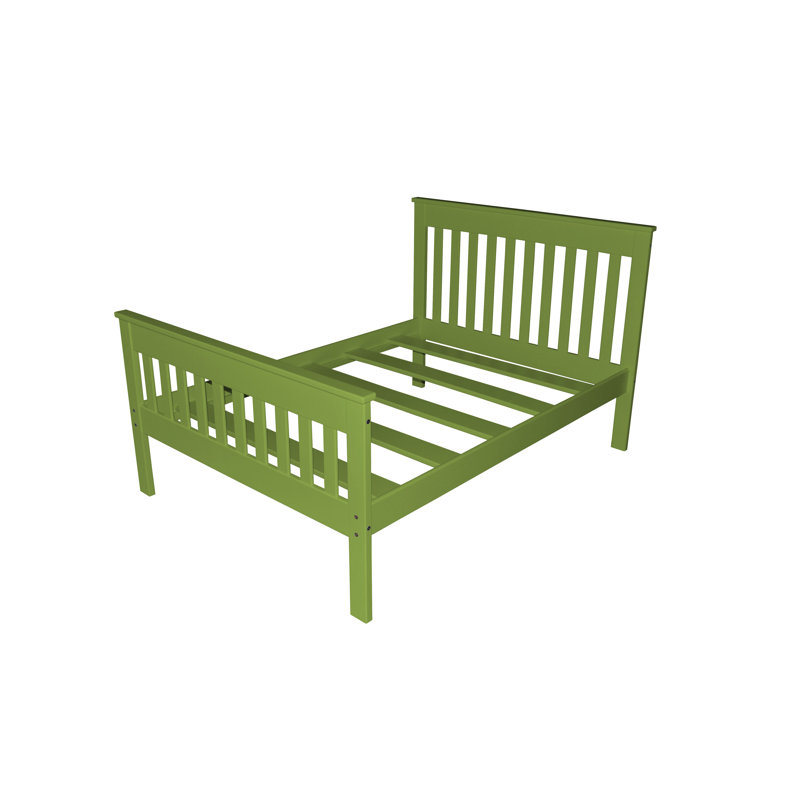 Harmony Home Collection Solid Wood Bed, Lime Green, Full / Double