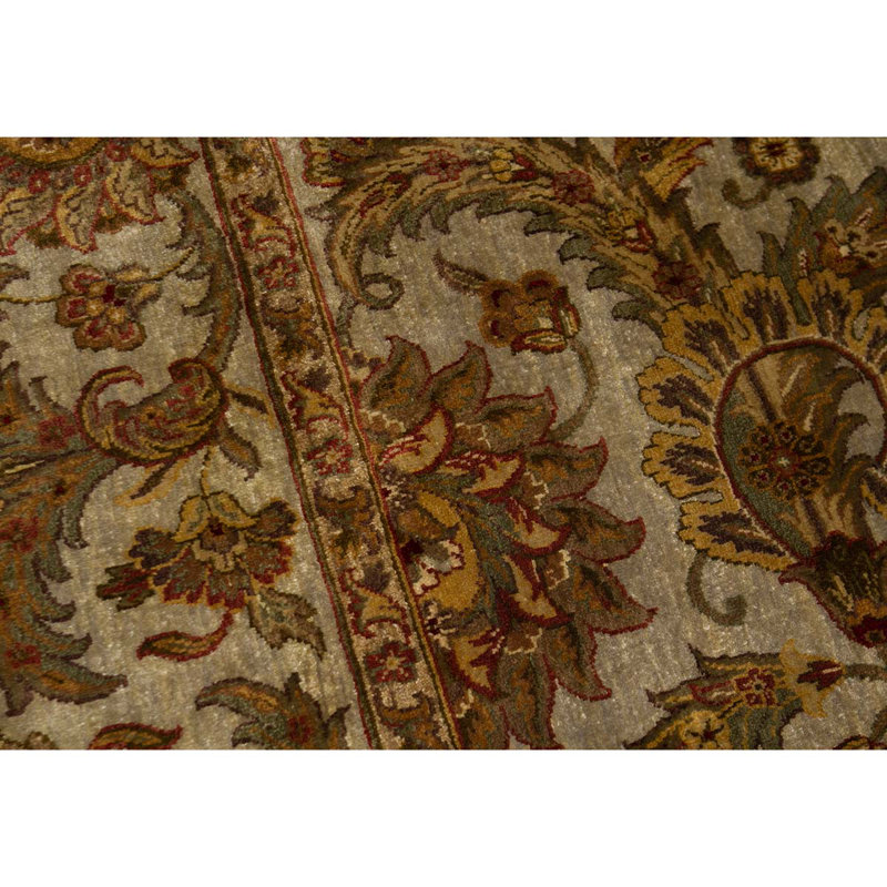 Wool Oriental Area Rug in Gray