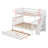 Solid Twin Over Full Wood Stairway Bunk Bed Frame With Trundle And Storage-438189666