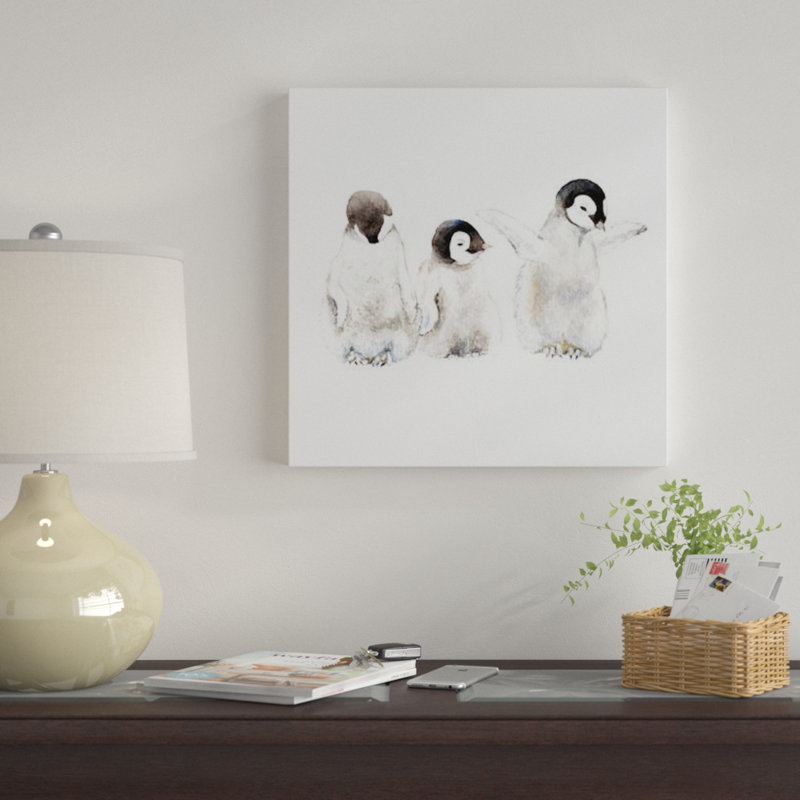«Penguin Chicks», reproduction sur toile tendue, H 12 po x l 12 po x P 0,75 po, Toile tendue