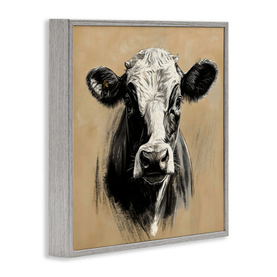 Vache laitière brossée, estampe numérique, design by Creative Studio