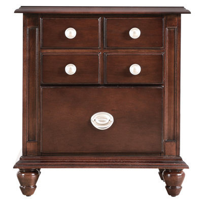 Summit G5950-n Night Stand, Cappuccino - Real Wood Veneer For Clean Finish, Tailed Drawers Durability, Fully Assembled, Nickle Hardware, Trim Nightstand A Glorious Long-lasting Usefulness, Assembled