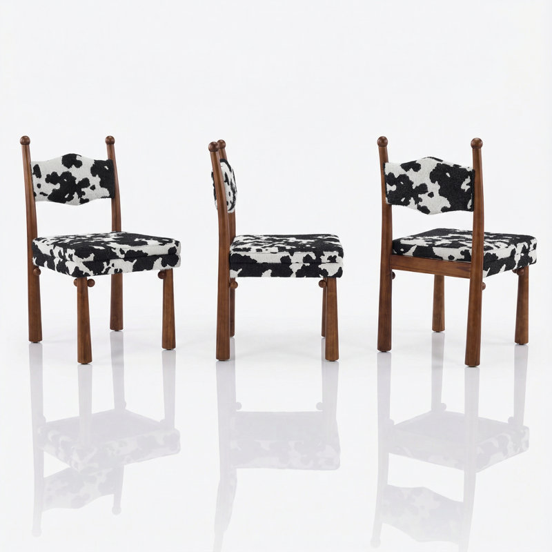Chaise Kenyatta Bol Sant, Blanc / noir , 2, Noyer