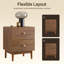 45cm W Manufactured Wood Bedside Table