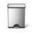 simplehuman Rectangular Dual Compartment Recycling Kitchen Step Trash Can, 46 Liter, Stainless Steel