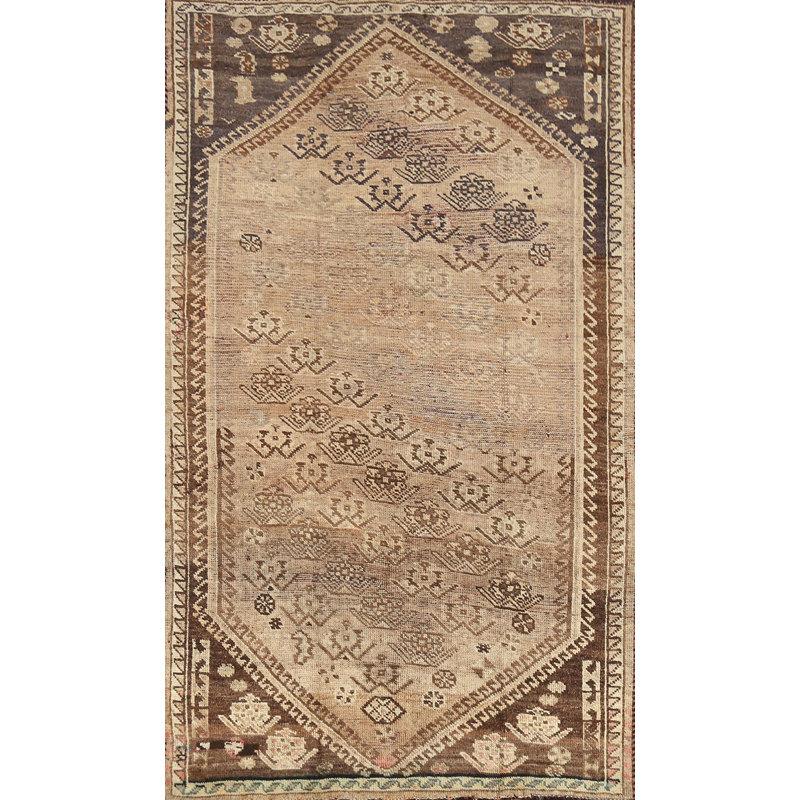 Tapis traditionnel à teinture de légumes antique 4 x 8