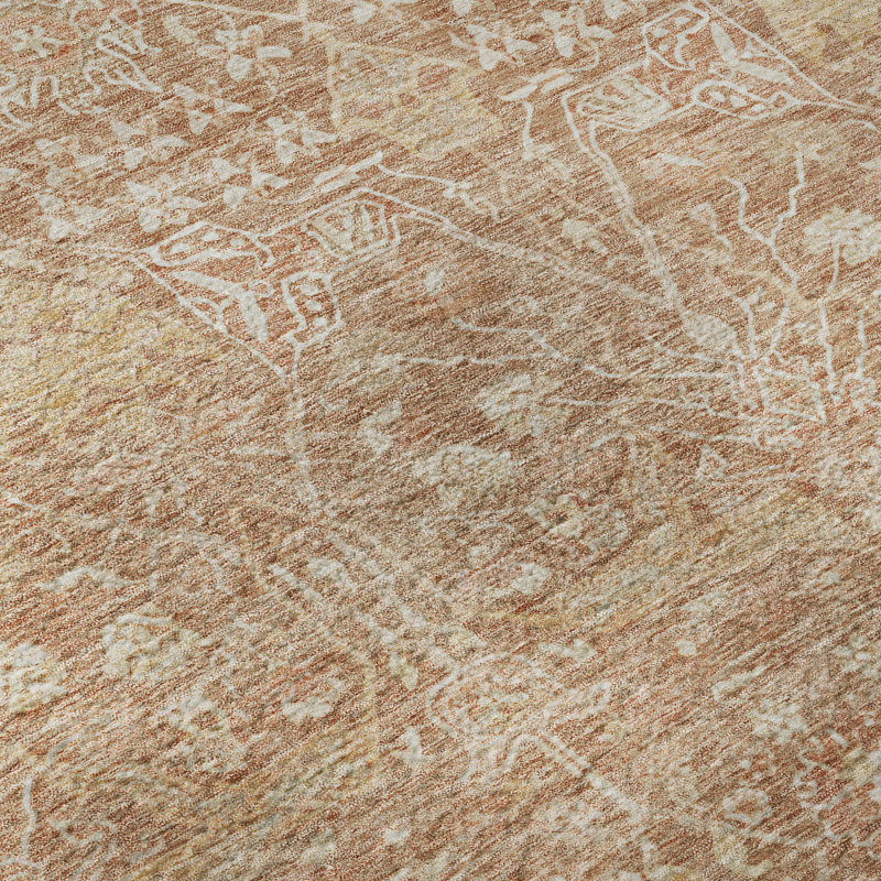 Premium Machine Washable Ducote AMF1133 Global Rug, Rectangle 2'6" x 3'10"