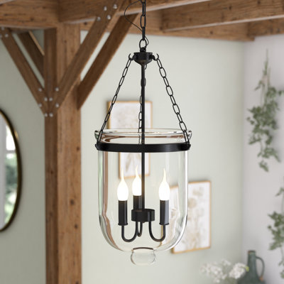Luminaire suspendu unique / remarquable en urne à 3 lumières Aale