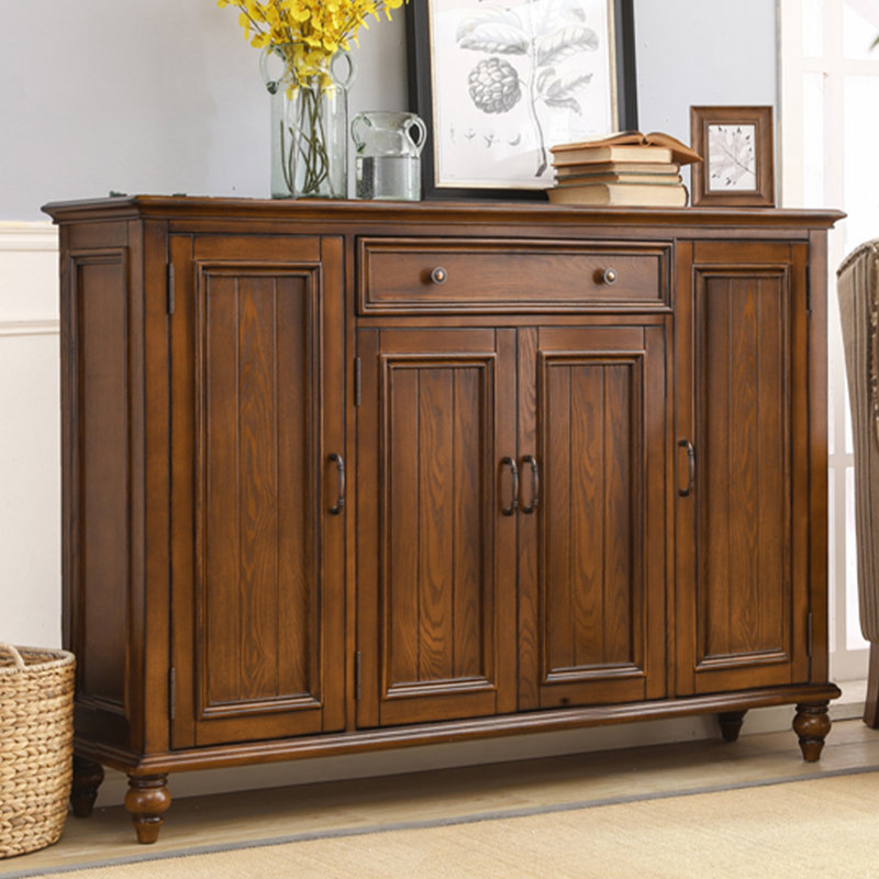 Walnut Solid Wood Shoe Storage Bench, 43.31" H x 55.12" W x 15.75" D