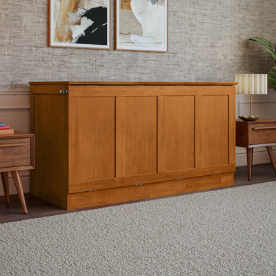 Westfield Low Profile Wood Murphy Bed Chest with 6" Mattress