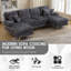 4 Seater Chenille Sectional-1147271753