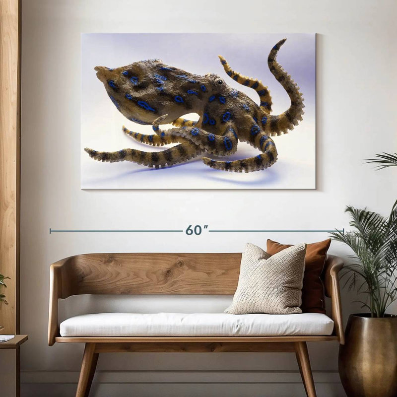 Model Of Blue Ringed Octopus, 32" H x 48" W