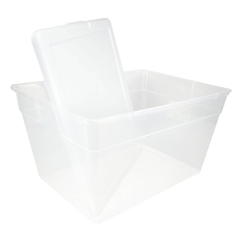 Sterilite Storage Box, Stackable Bin with Lid, Plastic Container to Organize Shoes and Crafts on Closet Shelves