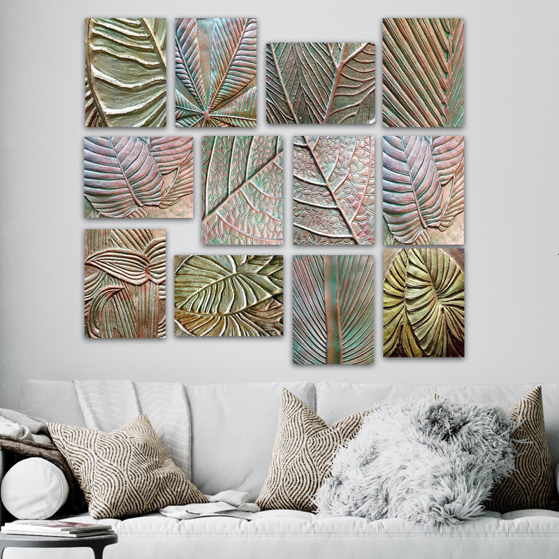 Superbe ensemble d'art mural décoratif en panneau de fibres à densité moyenne (12 pièces), 7,9 po x 5,9 po chacune | 100% panneau de fibres à densité moyenne, épaisseur: 0,1 pouce | Parfait pour la décoration intérieure, le salon et la chambre à coucher - Design élégant et polyvalent pour rehausser tout espace
