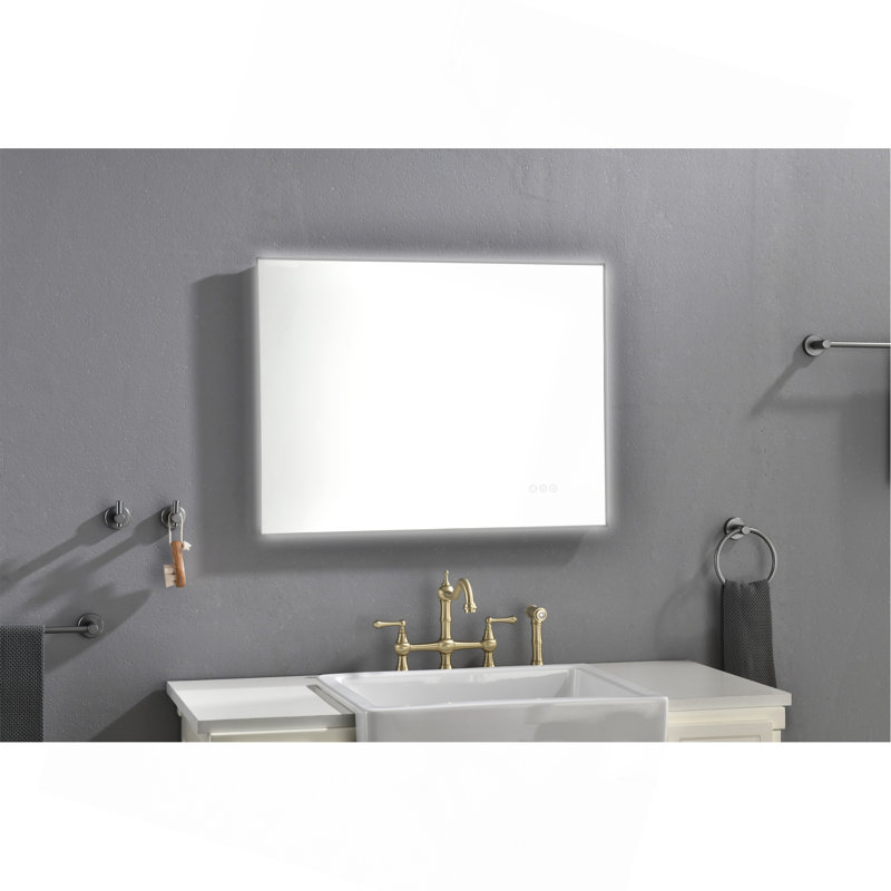 Miroir de meuble-lavabo luxueux avec fonctions avancées pour une mise à jour élégante, 24 po x 32 po
