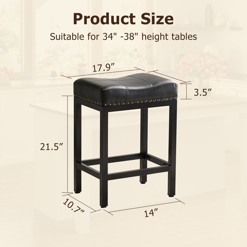 24 tabourets de bar 24 po, ensemble de 2 tabourets de bar à hauteur de comptoir pour îlot de cuisine moderne