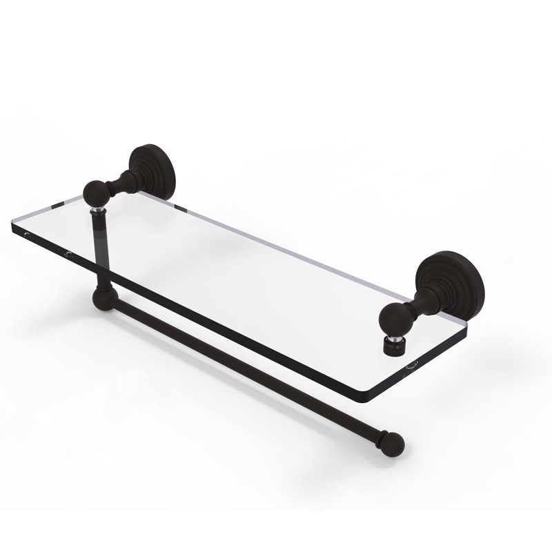 Beresford Bracket Shelf with Towel Bar, 5'' H x 16'' W x 5'' D, Oil Rubbed Bronze