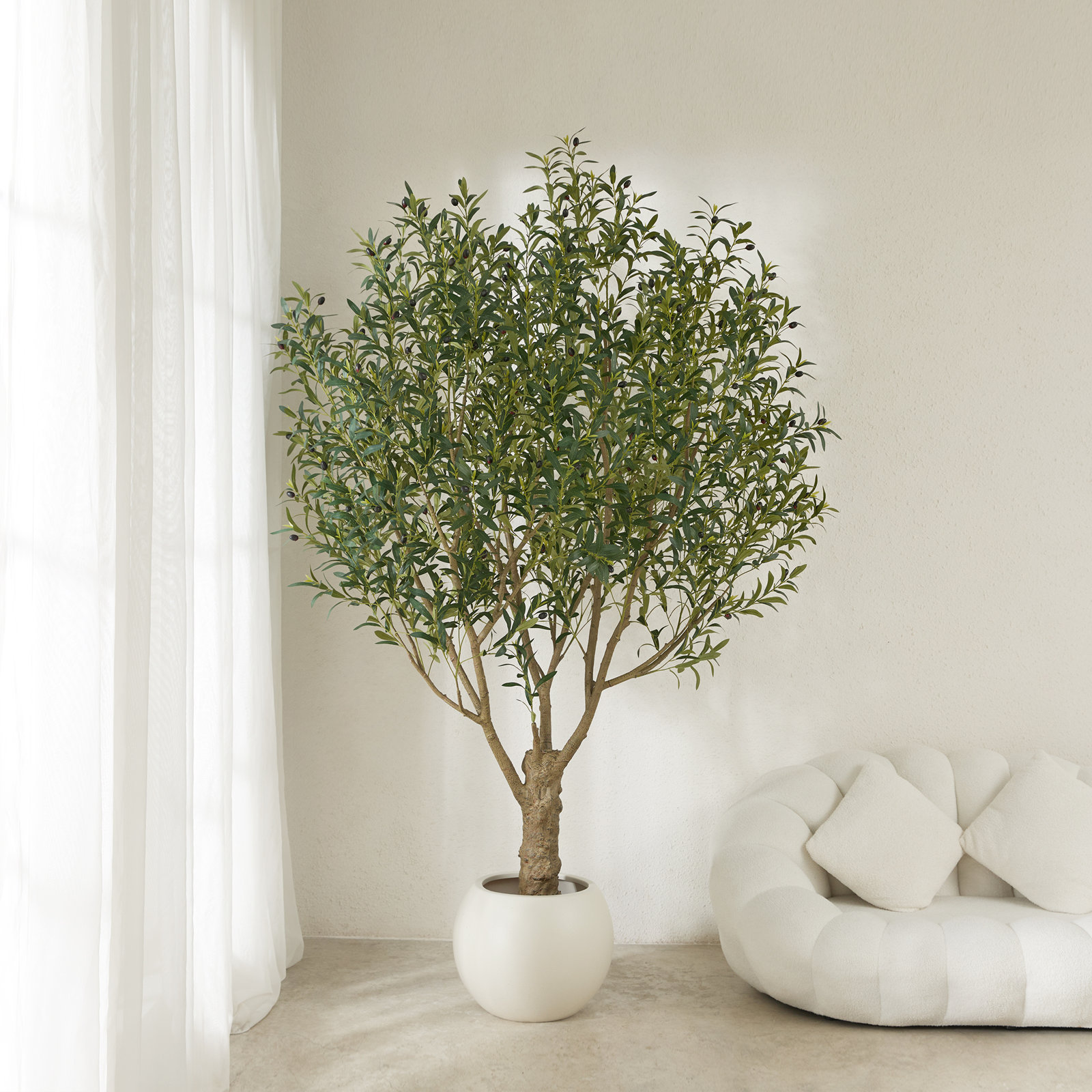 Aldis Olive Tree in Pot, 96" H x 55" W x 55" D
