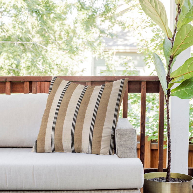 Coussin Holli Zollinger STELLA WEST SAND STRIPE, Carré 20 po
