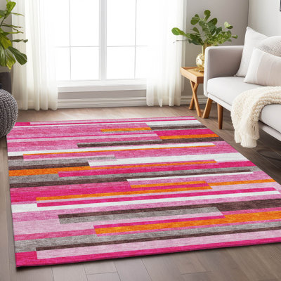 Premium Machine Washable Prisco Blush Rug