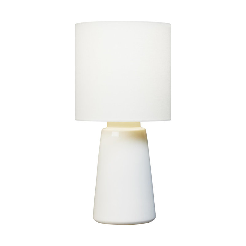 Lampe de table moyenne 1 lumière Jathan, H 23 po x l 11 po x P 11 po, Nouveau blanc