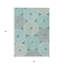 Tapis extérieur lavable à motif géométrique bleu sarcelle beige et gris 5 pi x 8 pi