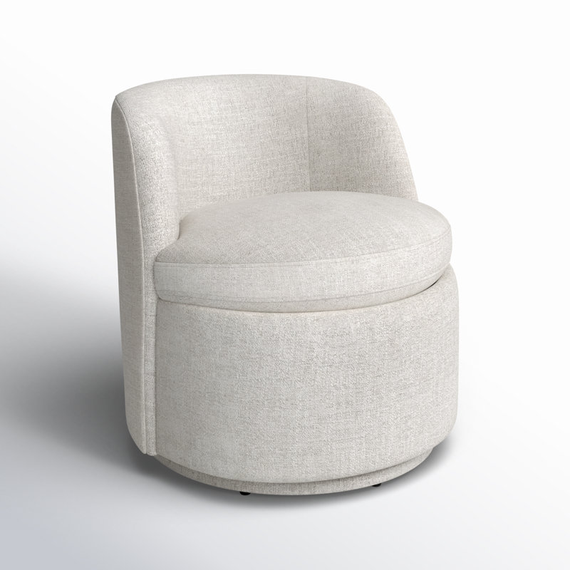 Fauteuil demi-tonneau pivotant Estes, Nathan Performance Tweed de blé
