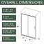 Porte de douche coulissante simple 48 po x l 72 po avec verre transparent