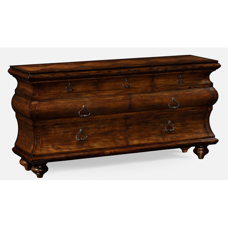 Commode double 7 tiroirs Artisan, Noyer rustique