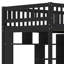 Lit mezzanine simple Kaizen avec bibliothèque, tiroirs, bureau et garde-robe-2069730881