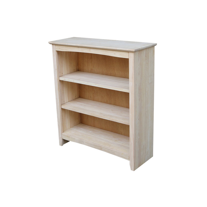 Aspatria Bookcase, (3 Shelves) 36" H x 32" W x 12" D, Unfinished