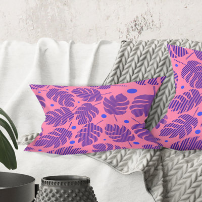 Coussin lombaire en feuilles de palmier tropicale iv