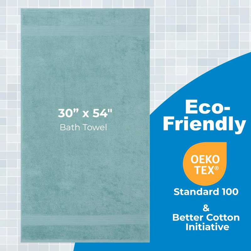 Zetilla Plush Bath Towel, Aqua