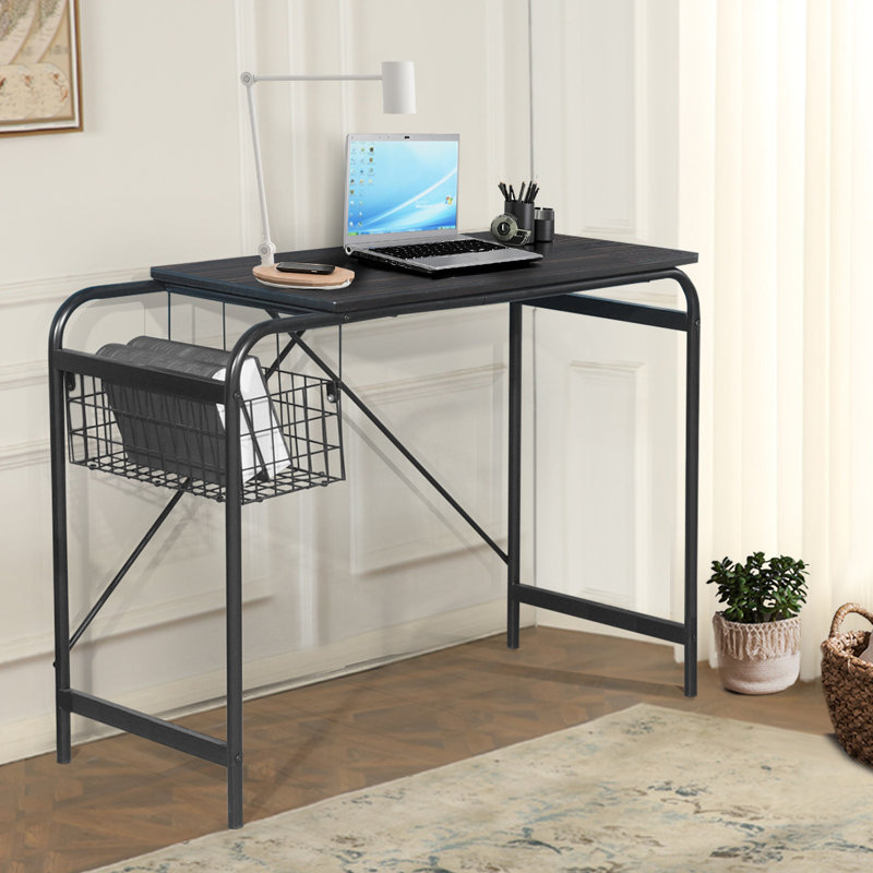 Marrs Metal Base Writing Desk, Walnut
