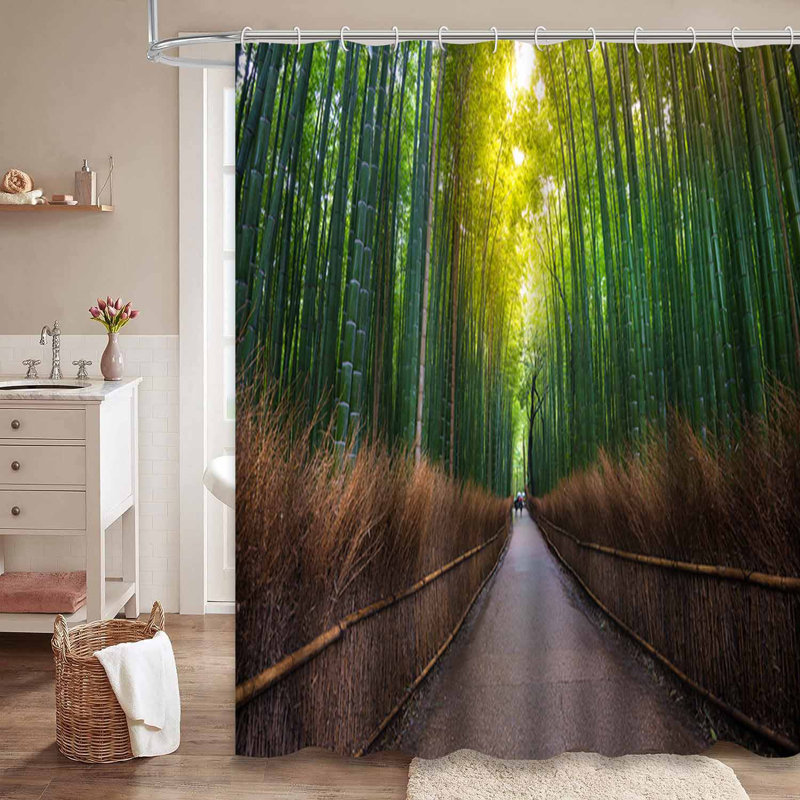 Rideau de douche Bamboo Forest Way Way, 72" L x 72" W