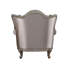 Chaise Jayceon en tissu et finition champagne avec coussin