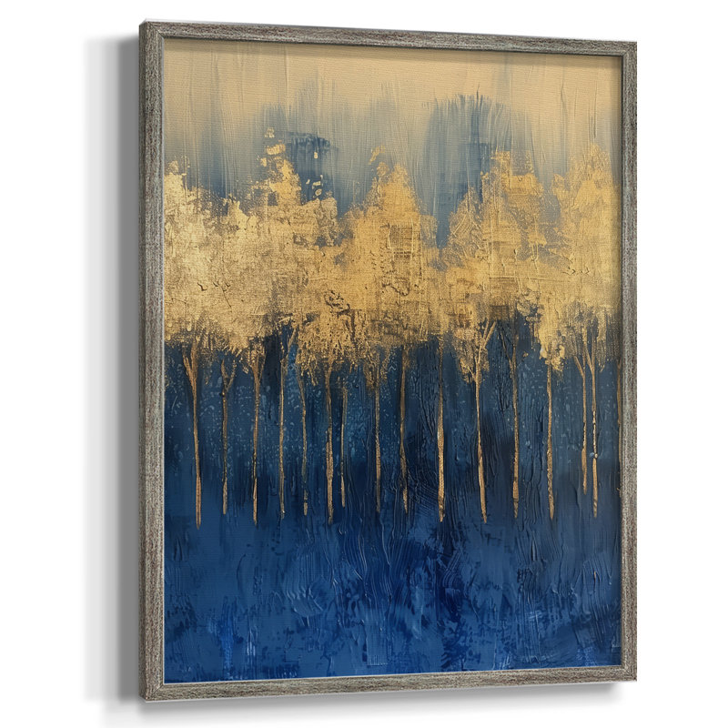 ABSTRACT Series I, reproduction encadrée - bois massif, H 30 po x l 24 po
