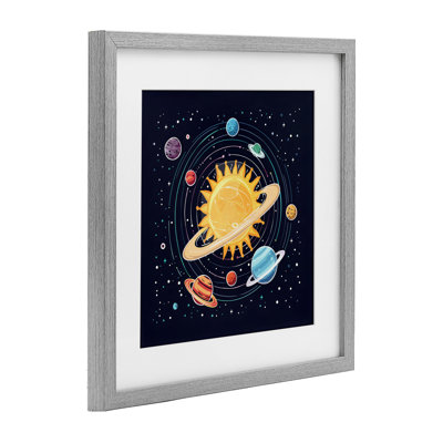«Solar System Planets Orbit», reproduction encadrée sous verre, design by Creative Studio