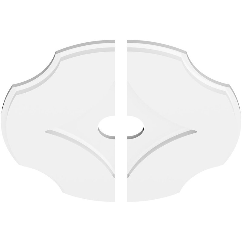 Médaillon de plafond contemporain en PVC de qualité architecturale de 20 po x P 3 po x P 7 po x P 1 po