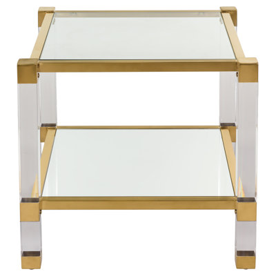 Chantai Glass Top End Table