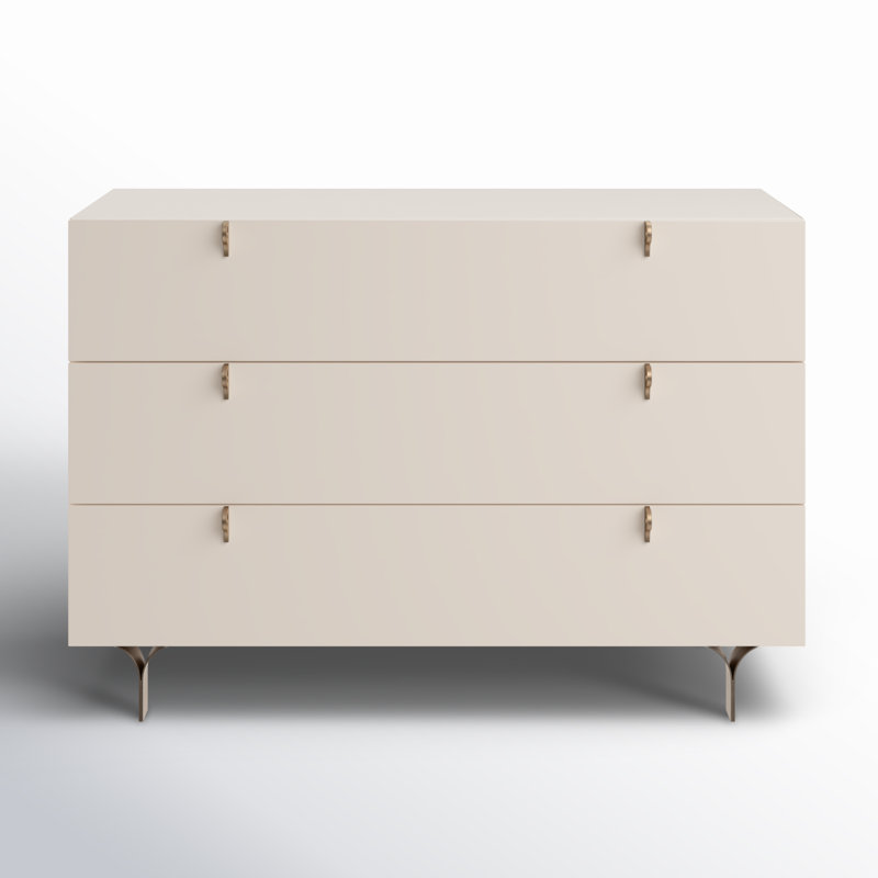 Celine 3 - Drawer Solid Wood Dresser, Cream