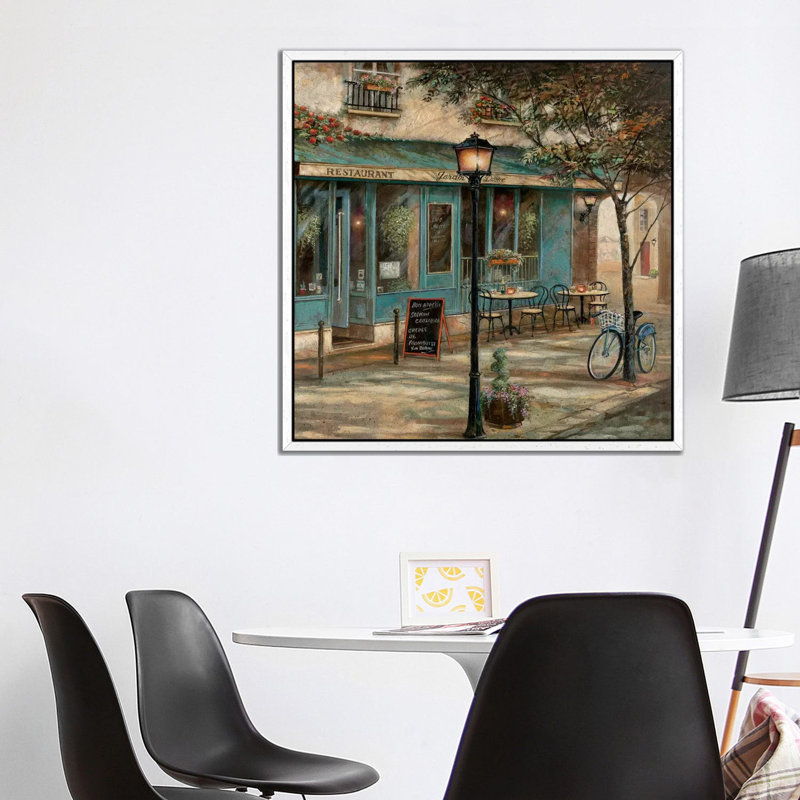 Jardin Notre Dame II by Ruane Manning - Wrapped Canvas Painting, 45.72 cm H x 45.72 cm W, White Floater Framed