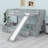 Wooden Bunk Bed With Slide, Storage Staircase, Safety Guardrails-1833652779