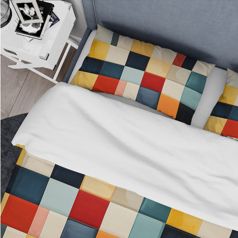 Ensemble de housse de couette à rayures Contemporary Canvas I, Housse de couette pour très grand lit et 2 très