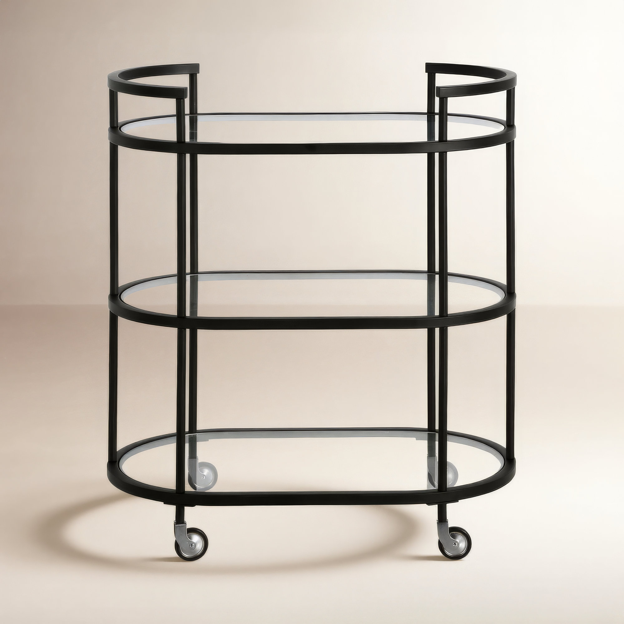 Rosario Metal Bar Cart, Blackened Bronze