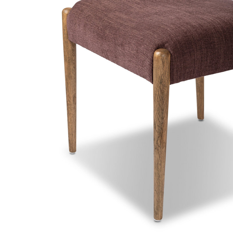 Jayla Upholstered Dining Chair, Toasted Oak, Laughlin Plum