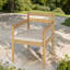 Chaises de salle à manger modernes pour patio, fauteuils en bois d'acacia avec coussins pour les repas