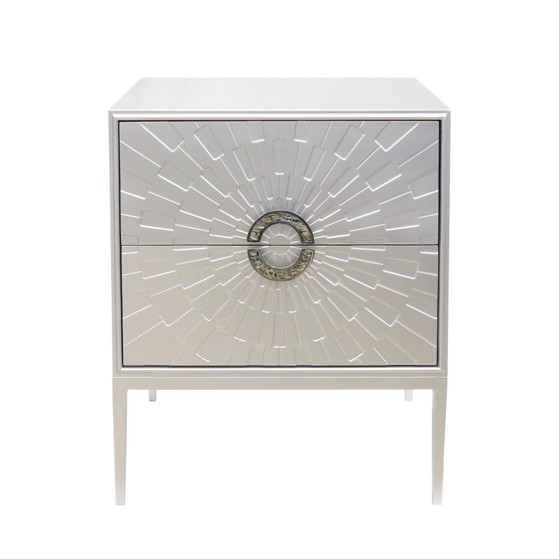 Table de chevet 2 tiroirs Pearl