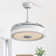 107cm Smart Retractable Blades Ceiling Fan with LED Light and Remote