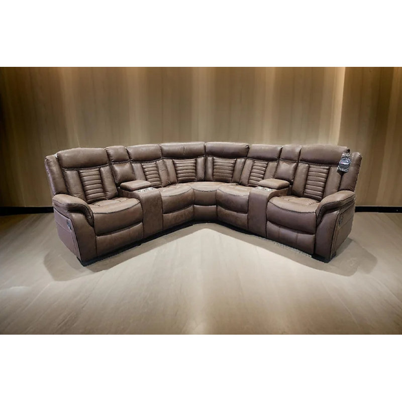 Canapé modulaire inclinable en tissu 3 pièces Vilnius